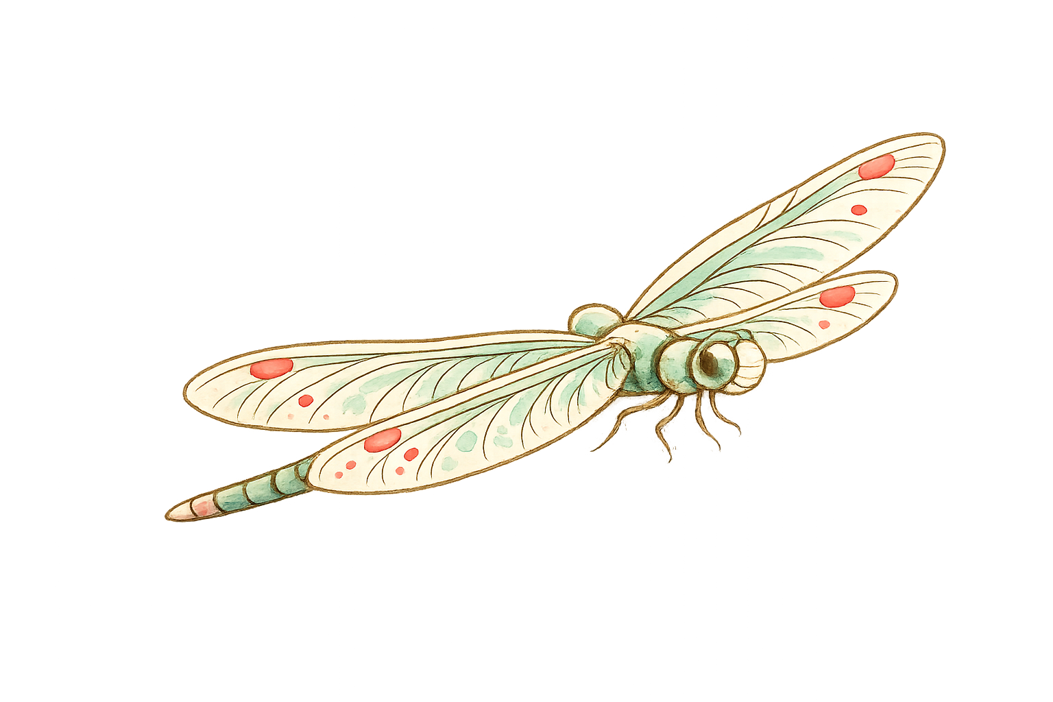 Hand-drawn dragonfly